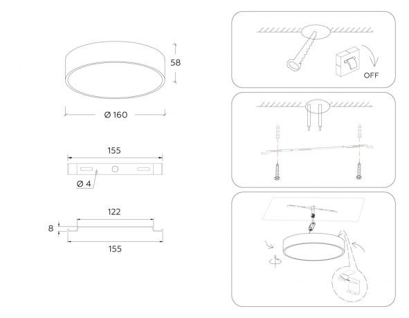 Накладной светильник Ambrella Light FV FV5518