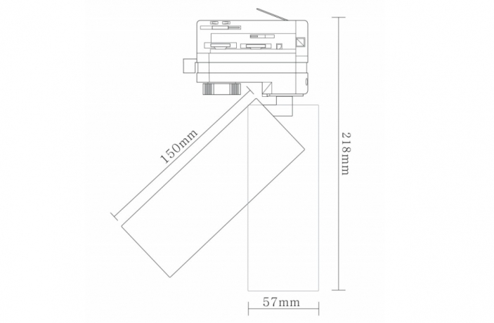 Трехфазный светильник для трека Rollo Donolux DL18895R1B Track