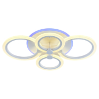 Светодиодная диммируемая люстра с ПДУ Profit Light 8076/4 WHT 72W+7W RGB