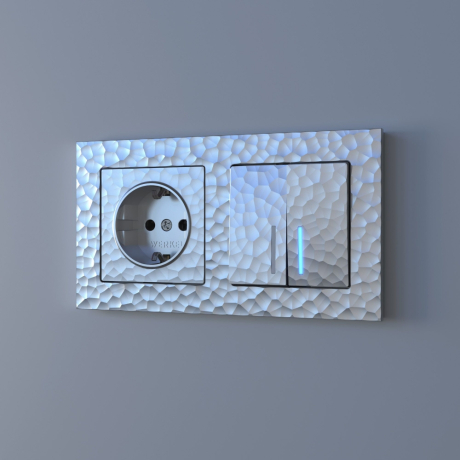 Рамка на 2 поста Werkel Hammer серебряный W0022406