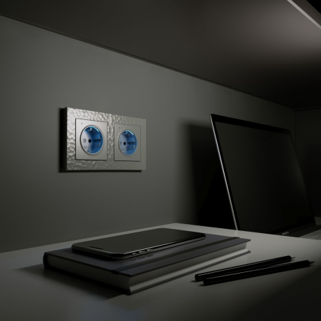 Рамка на 2 поста Werkel Hammer серебряный W0022406