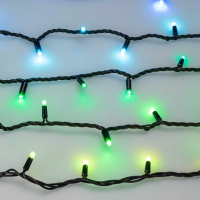 Уличная светодиодная гирлянда Ardecoled нить 24V разноцветная ARD-String-Pro-10000-Black-95Led-Live RGBW-DMX 031751