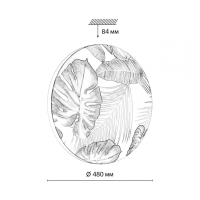 Настенно-потолочный светильник с пультом ДУ Sonex Flori Pale 7748/EL