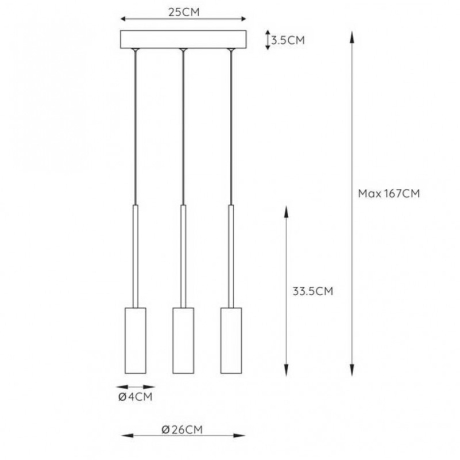 Подвесной светильник Lucide Tubule 24401/21/30