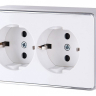Розетка двойная с заземлением Werkel Gallant (белая) W5072101