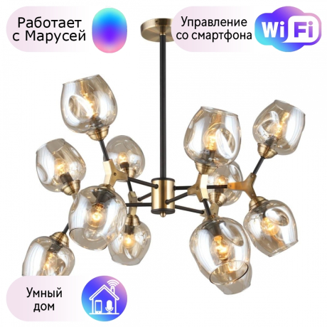 Люстра с поддержкой Маруси потолочная Omnilux OML-93407-12-M