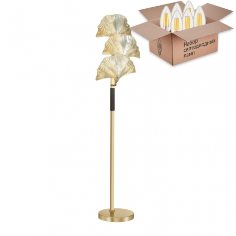 Торшер с лампочками Odeon Light Ventaglio 4870/3F+Lamps E14 Свеча