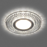 Нарушена упаковка!  <260288> Светильник встраиваемый с LED подсветкой Feron CD943 потолочный MR16 G5.3 прозрачный, хром 32991