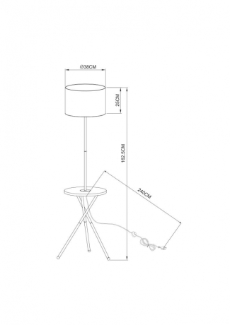 Торшер с полкой Arte Lamp Combo A2070PN-1BK