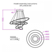 Подвесной светильник Aployt Janina APL.018.03.100