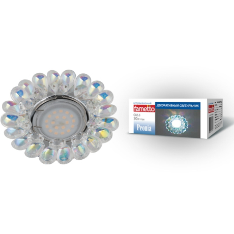 Встраиваемый светильник Fametto Peonia DLS-P119 GU5.3 CHROME-RAINBOW 10554