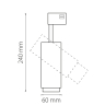 Трехфазный LED светильник 15W 4000К для трека Fuoco Lightstar 215446