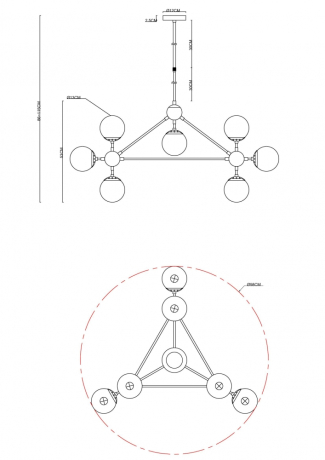 Люстра на штанге Arte Lamp Bolla A1664SP-10BK