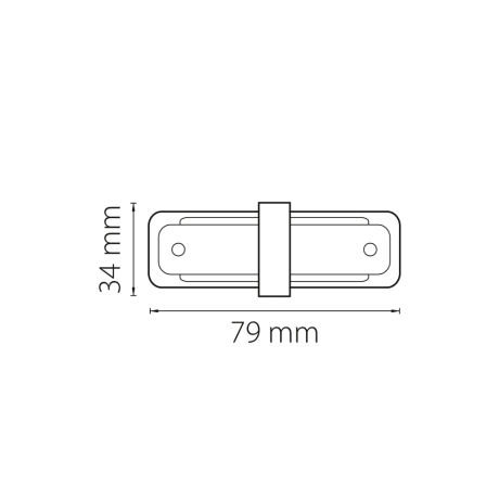 Соединитель с токопроводом линейный для треков Lightstar Barra 502109