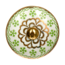Нарушена упаковка! <303148> 66103 BLUMEN HAUS Ручка металлическая для мебели ''Зеленый чай'', цвет зеленый, рисунок золотой /300/6