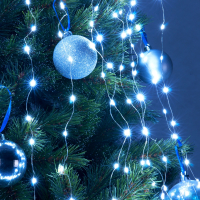 2*2,6м. Гирлянда занавес Роса холодный свет Eurosvet 230V 200-006 (a060424)