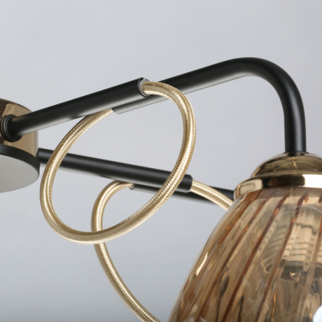 Люстра на штанге со светодиодными лампочками E27, комплект от Lustrof. №384187-674072