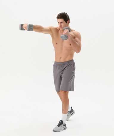 Нарушена упаковка!  <772238> Гантель виниловая DB-106 5 кг, темно-серый Starfit ЦБ-00004432