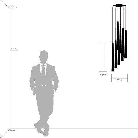 Подвесной светильник Lightstar с поддержкой Маруся PUNTO 807087