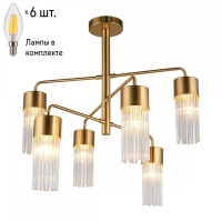 Люстра на штанге с лампочками Omnilux OML-67107-06+Lamps