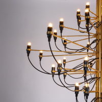 Подвесная люстра со светодиодными лампочками E14 , комплект от Lustrof. №617929-622677