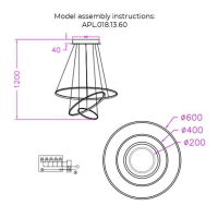 Подвесной светильник Aployt Janina APL.018.13.60