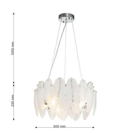 Подвесная люстра с лампочками Favourite Beluta 3018-5P+Lamps E14 Свеча