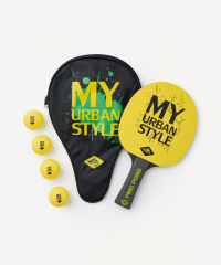 Нарушена упаковка! <772247> Набор для настольного тенниса My Urban Style, 1 ракетка, 4 мяча, чехол Donic ЦБ-00004523