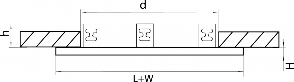 Витринный образец!  <83884> 214697 Рамка для трех встраиваемых светильников Lightstar Triple Round серии Domino