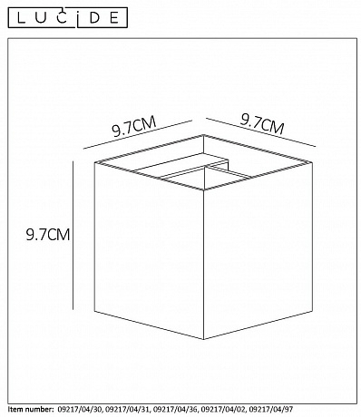 Настенный светильник Lucide Xio 09217/04/02