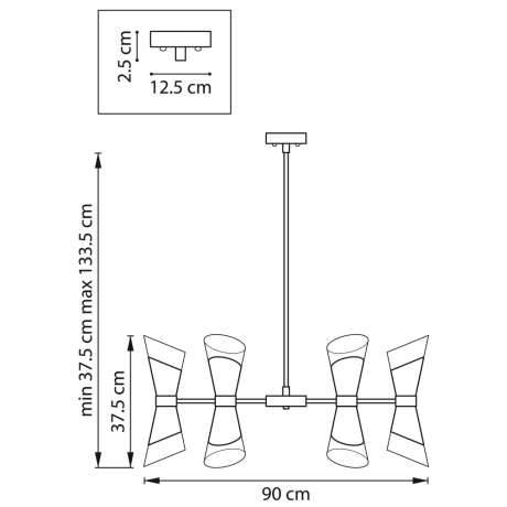 Люстра на штанге Strato Lightstar с поддержкой Маруся 817162