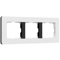 Рамка на 3 поста Split (белый/черный, soft-touch) W0033068 Werkel (a067990)
