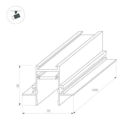 Трек встраиваемый Arlight MAG-25 036121