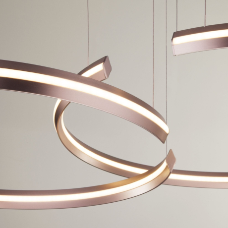 Подвесная светодиодная люстра Eurosvet Gap с пультом управления 90180/3 сатин-никель 160W a045427