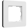 Рамка на 1 пост Split (белый/черный, soft-touch) W0013068 Werkel (a067988)