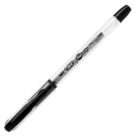 Нарушена упаковка!  <287060> Ручка гелевая с грипом BIC "Gelocity Stic", ЧЕРНАЯ, узел 0,5 мм, линия письма 0,29 мм, CEL1010266 (143753)