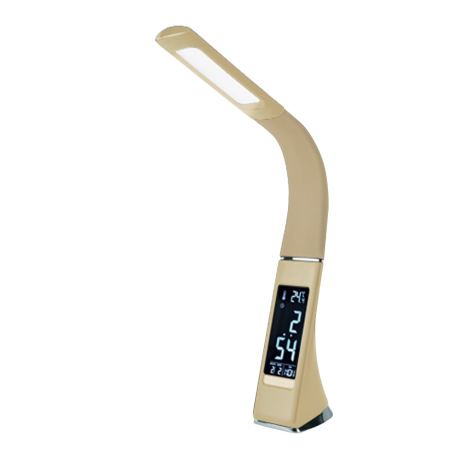 Настольная лампа сенсорная с диммером, часами, календарем, термометром Uniel TLD-542 Cream/LED/300Lm/5000K/Dimmer (UL-00003303)