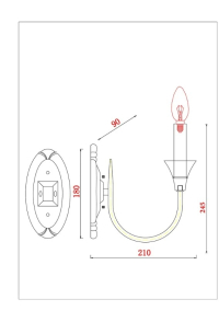 Бра Arte Lamp Collinetta A4094AP-1PB