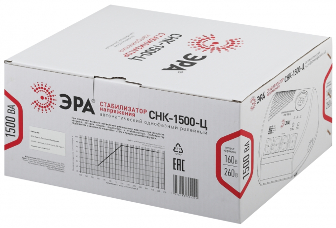 Стабилизатор напряжения ЭРА СНК-1500-Ц Б0031073