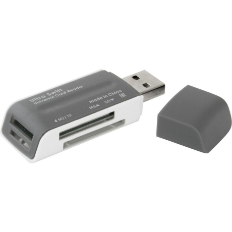 Нарушена упаковка!  <217303> Картридер DEFENDER Ultra Swift, USB 2.0, порты SD, MMC, TF, M2, XD, MS, 83260 (512029)