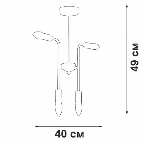 Люстра на штанге Vitaluce V3022 V3022-1/4PL