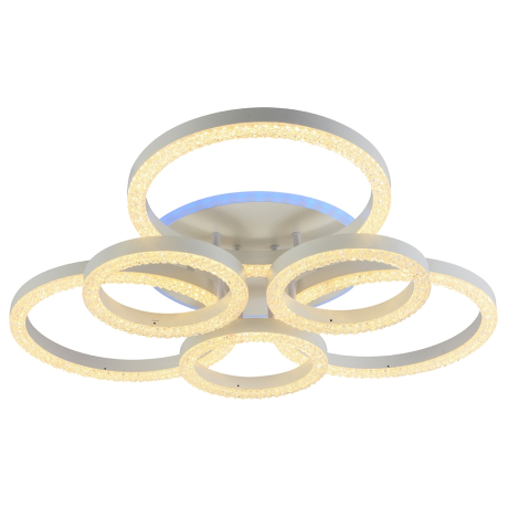 Светодиодная диммируемая люстра с ПДУ Profit Light 5894/3+3A WHT 168W+8W RGB