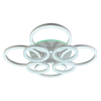 Светодиодная диммируемая люстра с ПДУ Profit Light 5894/4+4A WHT 224W+8W RGB