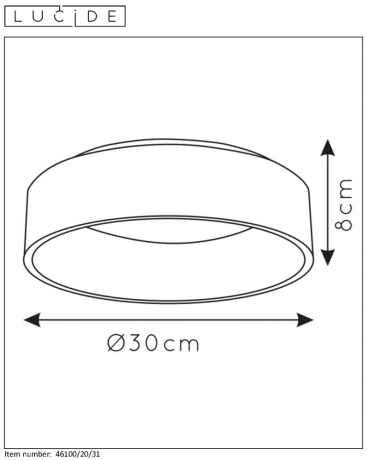 46100/20/31 Потолочный светодиодный диммируемый светильник Lucide Talowe