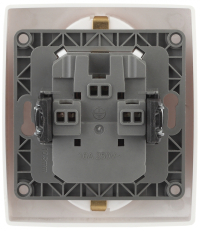 Розетка ЭРА 12 2x2P E Schuko со шторками 16A 250V 12-2104-02 Б0014700