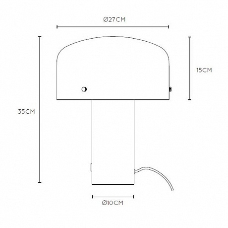 Настольная лампа сенсорная с диммером Lucide Timon 05539/01/02