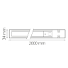 Трехфазный шинопровод 2м Barra Lightstar 504028