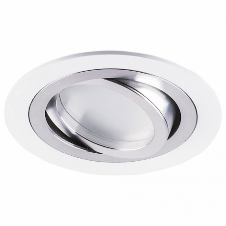 Витринный образец!  <260391> Светильник встраиваемый Feron DL2811 потолочный MR16 G5.3 белый-хром 32643