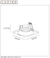 Встраиваемый светильник Lucide Ziva 09924/01/30