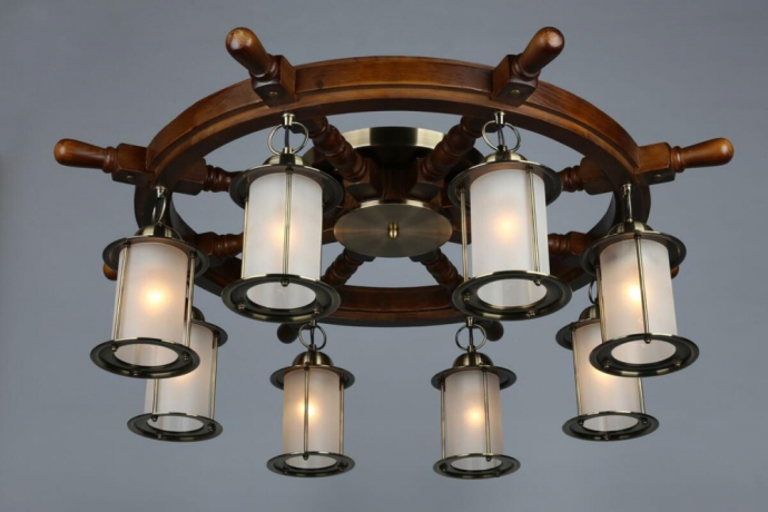 Люстра с поддержкой Алисы потолочная Omnilux OML-50307-08-A